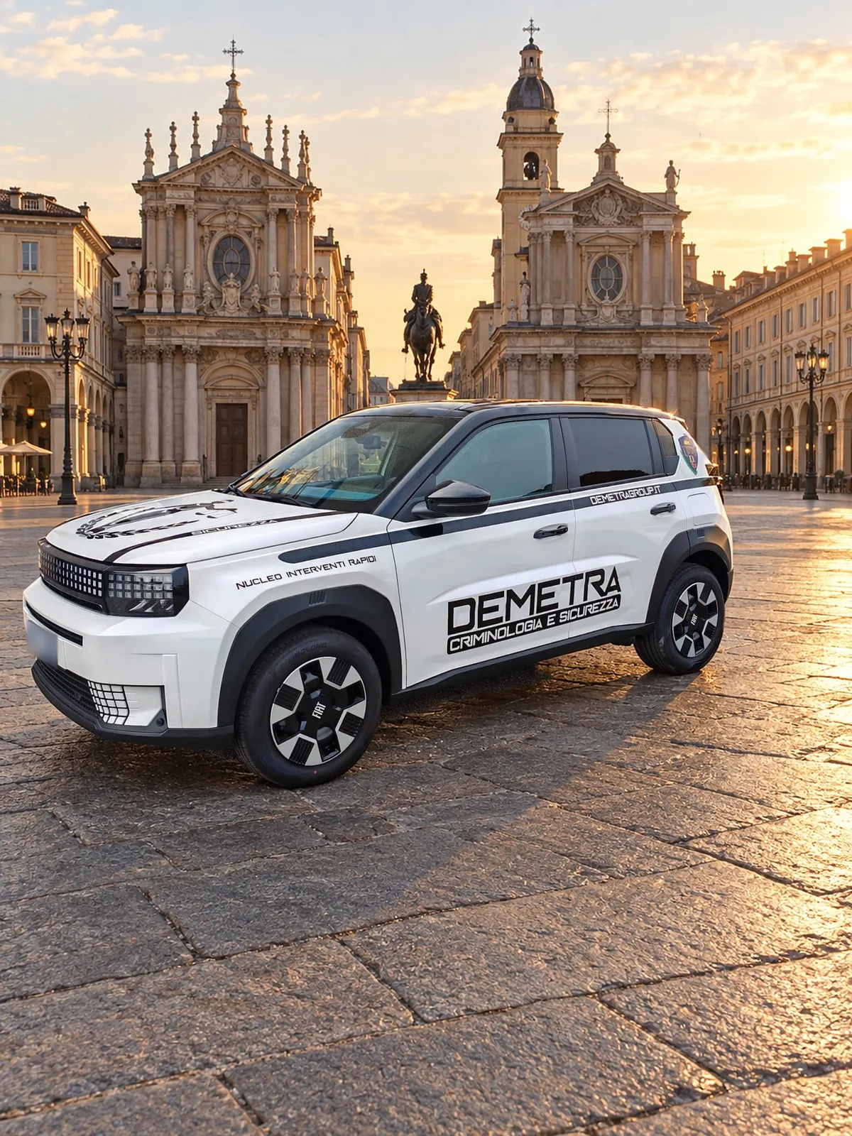Auto aziendale Demetra Group in piazza San Carlo a Torino