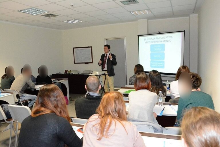 Alessandro Cascio durante un corso di formazione