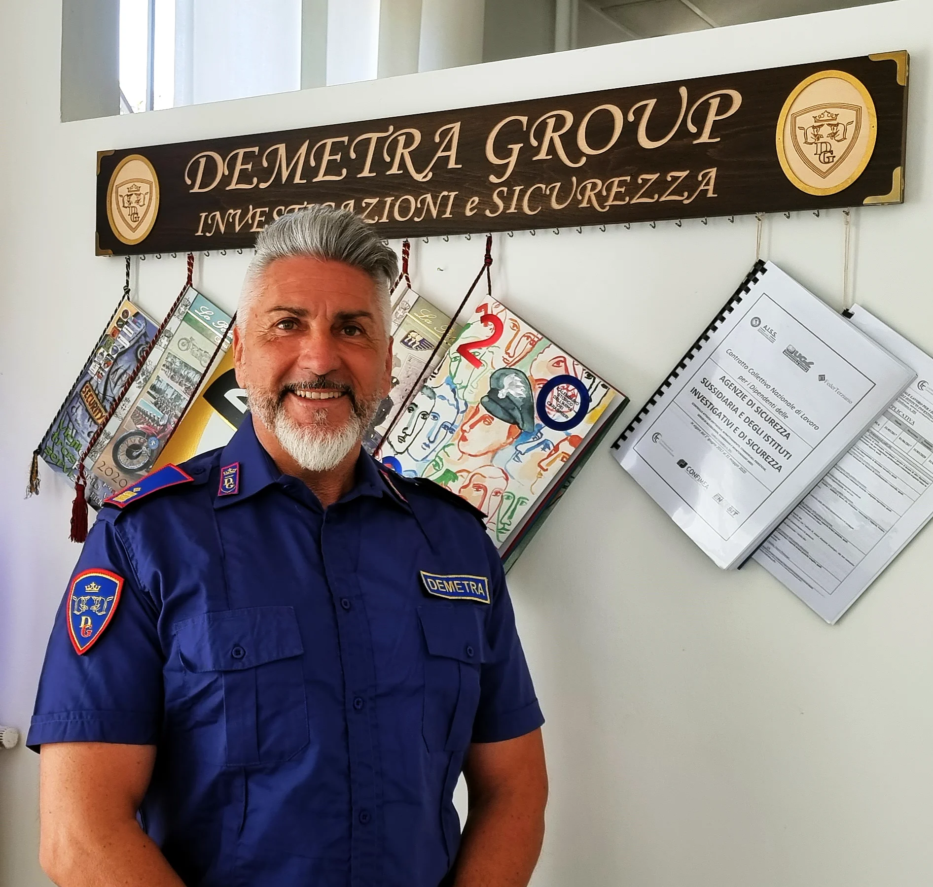 Demetra Group officer in uniform, recognisable and unarmed
